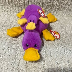 Ty Beanie Baby Patti style 4025 & Teenie Beanie Baby Patti. Platypus